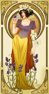 Snow white queen prince figures toys walt disney's mattel 5364. These Mucha Inspired Disney Princesses Are Stunning Art Nouveau Disney Disney Princess Art Princess Art