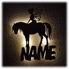 Led Pferd Pferde Kinder Lampe Mit Name Fur Das Kinderzimmer Madchen Junge