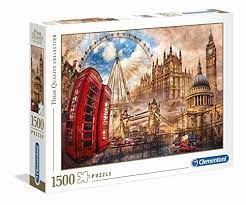 Clementoni 500 piece jigsaw puzzle: Clementoni 31807 Clementoni 31807 Collection Vintage London 1500 Pieces Multi Colour Clementoni 1500 Piece Jigsaw Puzzles Ancient World Maps Vintage London