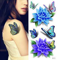 3d Sticker 19 9cm Waterproof Arm Tattoos Henna Summer Style Temporary Body Art Tattoo Tattoo Designs For Girls Flower Tattoo Designs Butterfly Tattoo Cover Up