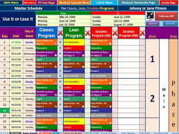 Excel Workout Tool For P90x