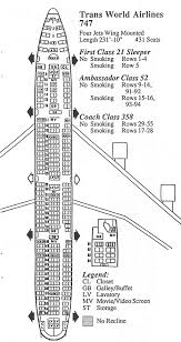 vintage airline seat map twa boeing 747 100 frequently flying