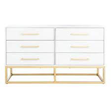 Maybe you would like to learn more about one of these? Joss Main Estelle 6 Drawer Dresser Wood In White Size 36 H X 56 W X 18 D Wayfair In 2021 White And Gold Dresser Contemporary Dresser Dresser Colors
