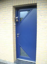 Porte D Entree Aluminium Bleue Gamme Minerale Modele Litka Porte Entree Aluminium Portes Entree
