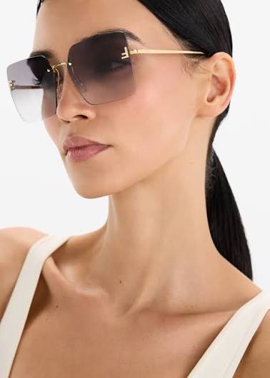 FENDI Fendi First Crystal square sunglasses for Women - Gold in UAE | Level Shoes