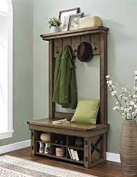 Daisee Entryway Hall Tree With Storage Bench Ashley Furniture Homestore Hall Tree With Storage Hall Bench With Storage Hallway Storage Bench