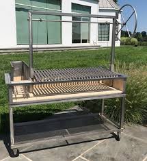 The Panchetta Stainless Steel Argentine Grill With Side Brasero Plus Cart In 2020 Argentine Grill Backyard Fireplace Stainless Steel Bbq