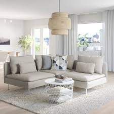 Soderhamn Ecksofa 3 Sitzig Viarp Beige Braun Ikea Osterreich 3er Sofa Bequemes Sofa Recamiere
