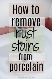 remove rust stains from porcelain sinks