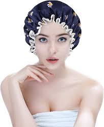 Shower Caps, 4 Pack Bath Cap for Women Waterproof Double Layered Elastic  Shower Cap : Amazon.sg: Beauty