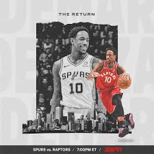 Espn On Instagram Demar Returns To Toronto Sports Graphic Design Sports Design Inspiration Sports Advertising