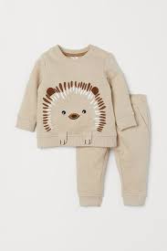 Bluza I Joggersy Jasnobezowy Melanz Jez Dziecko H M Pl 2020 Erkek Bebek Giysileri Svetsortler Oglan Cocugu Kiyafetleri