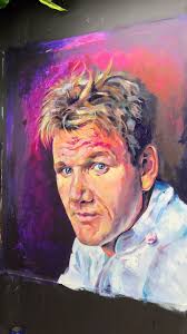 I painted @gordongram using a kitchen knife, not a single paintbrush was  used in this artwork 😴 tag @gordongram below 🫶🏻 (My original artworks  and limited signed prints link in bio)