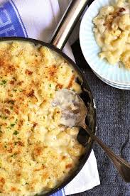 Blend onion and cheese with white sauce and pour over cooked macaroni. Baked One Pot Mac And Cheese Recipetin Eats