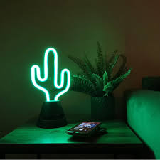 For all fans of cactus jack, the famous brand of the rapper travis scott. Cactus Led Neon Table Lamp With Bluetooth Speaker Jack Stonehouse