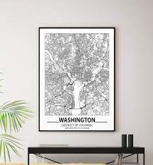 Washington Map Print Washington Wall Art Prints Travel Maps Etsy Map Wall Art Wall Art Prints Poster Wall Art