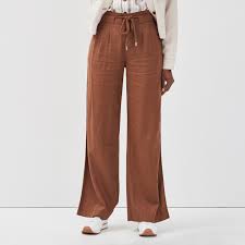 Retrouvez un large choix de pantalons femme en marron sur la boutique en ligne galerieslafayette.com. Pantalon Fluide Lin Marron Femme Cache Cache