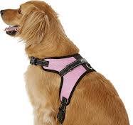 No Pull Reflective Adjustable Dog Harness With Handle- Comfortable Soft All  Weather Mesh, Easy On Puppy Harness For Small Medium and Large Dogs (Pink)  ...