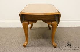 23w x 27d x23h nice sized drawer table has a few scratches on it from normal use. Broyhill Solid Oak Drop Leaf Coffee Table 3221 13 Made In The U S A High End Used Furniture