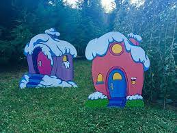 Start Building Your Whoville Village Today Made From Mdo Signboard And Painted Wi Grinch Christmas Decorations Christmas Yard Art Office Christmas Decorations