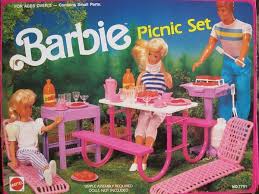Loved This One Always Had To Put The Picnic Table Together And Mine Was Brown If I Recall Correctly Picnic Set Barbie Barbie Playsets