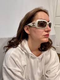 Chanel 6022-Q c 716/11 61 16 120 White Women Sunglasses, Made in Italy CC  logo For Sale at 1stDibs