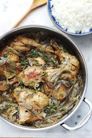 Cuisses De Poulet Aux Oignons Confits Cuisine Culinaire