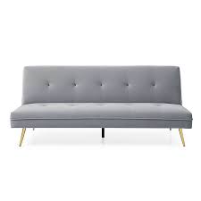 Son dossier polyvalent vous offre trois position vous permettant de personnalisé le futon à votre goût. Grey Velvet Click Clack Sofa Bed Abingdon Beds Interiors