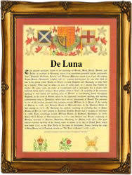 Names from a short latin chronicle covering the 13th to 15th c. Surname Database De Luna Last Name Origin