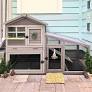 oem outdoor waterproof wooden rabbit hutch with pull out tray from business.walmart.com