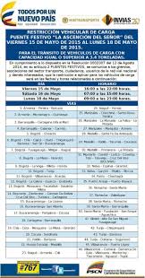 Lunes a viernes, excepto festivos, de 7:30 a 21:00 horas. Restriccion Vehicular De Carga Puente Festivo Viernes 15 De Mayo Al Lunes 18 De Mayo Eltransporte Com