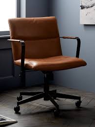 Choose from contactless same day delivery, drive up having a home office becomes important if you're working for your company remotely or have your own business. West Elm Cooper Mid Century Leather Office Chair At John Lewis Partners