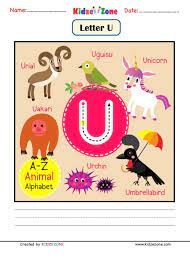 But there's more to baby animals than a cute face, including their names. Kindergarten Letter U Animal Picture Cards Worksheet