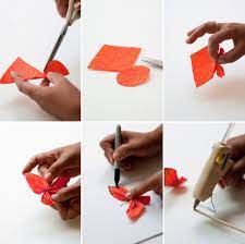 Paper butterfly cutting step by step. Crepe Paper Butterflies Diy