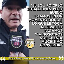 🎤 Estas fueron las principales declaraciones de Daniel Bazán Vera luego de  la caída de Almirante Brown ante Almagro Nota: @cridiazok #almirantebrown  #orgullodepueblo #futbol #fútbol #futbolargentino #vamosalmirante  #somoslamatanza #bnacional ...
