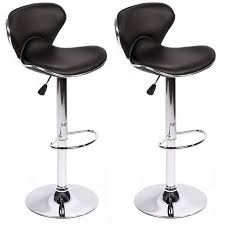 Harz 66cm timber seat stool. Fdw Bar Stool With Adjustable Height Swivel Black Set Of 2 Walmart Com Walmart Com