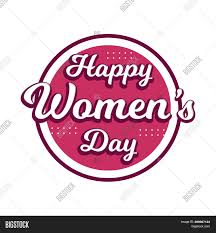 Women's day card with lettering quote and woman. Happy Women S Day Logo Image Photo Free Trial Bigstock
