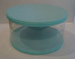 Vintage Clear Hat Box Clear Vinyl Blue Quilted Lid Trim Hat Box Great Vintage Condition Clear Vinyl Vinyl Hat Box