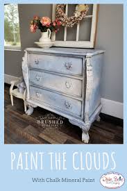 The Bright Sky With Scattered Clouds Was The Inspiration For This Lovely Piece Bru Blue Painted Furniture Painted Furniture For Sale Vintage Painted Furniture