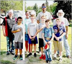 Flag pole restoration service project done with new Cub Scout charter with  VFW Post 5138