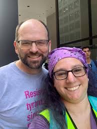 Rabbi Fred Reeves and many, many others participated in a protest today to  end the criminalization, detention, and deportation of immigrant families  in the U.S. Many joined him, including a young Shoresh