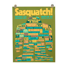 Frequent updates will be posted on greenboxarts.org. 2010 Sasquatch Festival Poster Sasquatch Music Festival Merchandise Sasquatch Official Merchandise