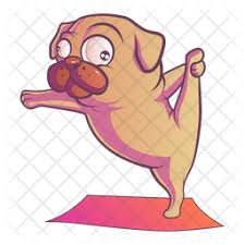 Download Free Cute Pug Is Exercising Sticker Icon Available In Svg Png Eps Ai Icon Fonts
