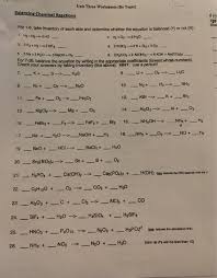 A solution of lead (ii) nitrate is. Solved 12u Unit Three Worksheets By Topic Balancing C Chegg Com