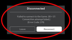 Roblox Failed To Connect Game Id 17 Connection Attempt Failed Error Code 279 Android Ios Youtube