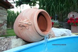 Terracotta Amphore Brunnen Krug Wasserfall Wasserlauf 40 Cm Ohne Edelstahlrohr In Garten Amp Terrasse Teiche Bachlaufe Und Brunnen Bachlaufe Amp Wasserfa