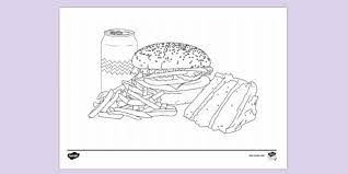 Click on any of the fast food pictures above to start coloring. Free Realistic Food Colouring Page Healthy Eating Resources