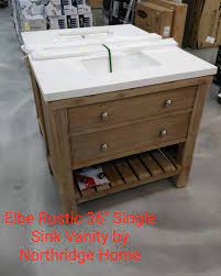 The elbe vanity features a combination of open and concealed storage to enhance the light and airy feel of your bathroom. Steelz Elbe Rustic 36 Single Sink Vanity By Northridge Facebook