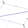 If two angles and the included side of one triangle are equal to two angles and included side of another triangle, then the triangles are congruent. 1