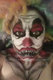 creepy clown makeup costume